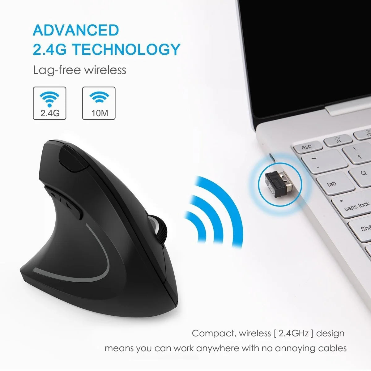 Ergonomic Vertical Mouse 2.4G Wireless Right or Left