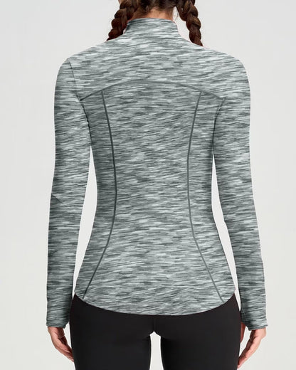 Women's Full Zip Athletic Running Jacket - Workout and Yoga Top