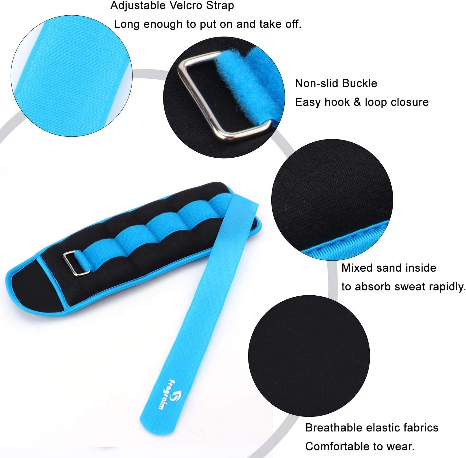 Adjustable Ankle Weights for All Ages - 1 to 20 lbs - Strength Training for Jogging, Gymnastics, Aerobics, and Physical Therapy