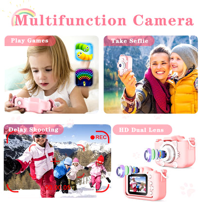 Cute Cat Children Cameras with Silicone Cases